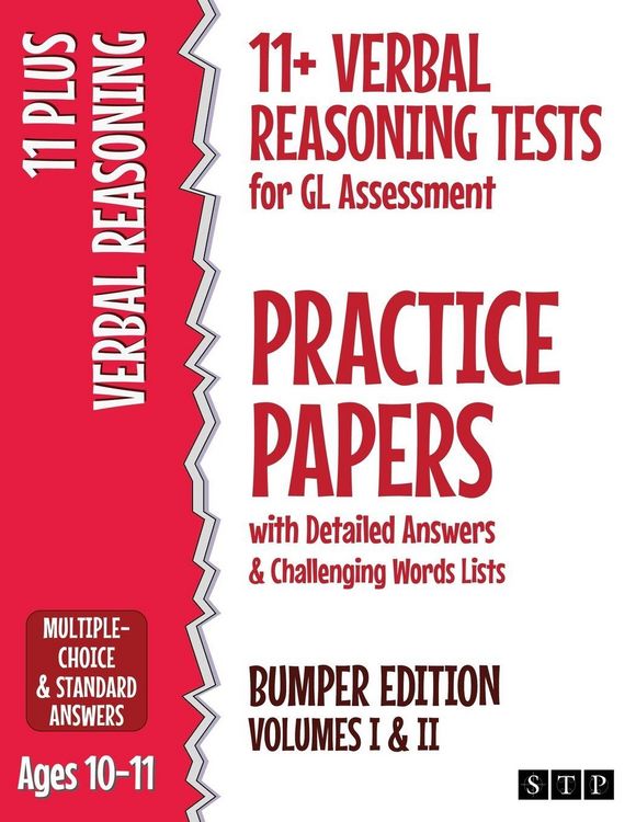Produktbild: 11+ Verbal Reasoning Tests for GL Assessment Practice Papers with Detailed Answers & Challenging Words Lists Bumper Edition