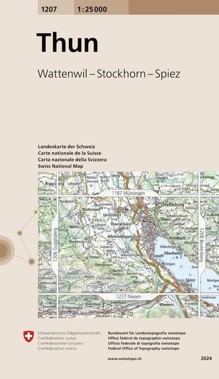 Produktbild: Swisstopo 1 : 25 000 Thun