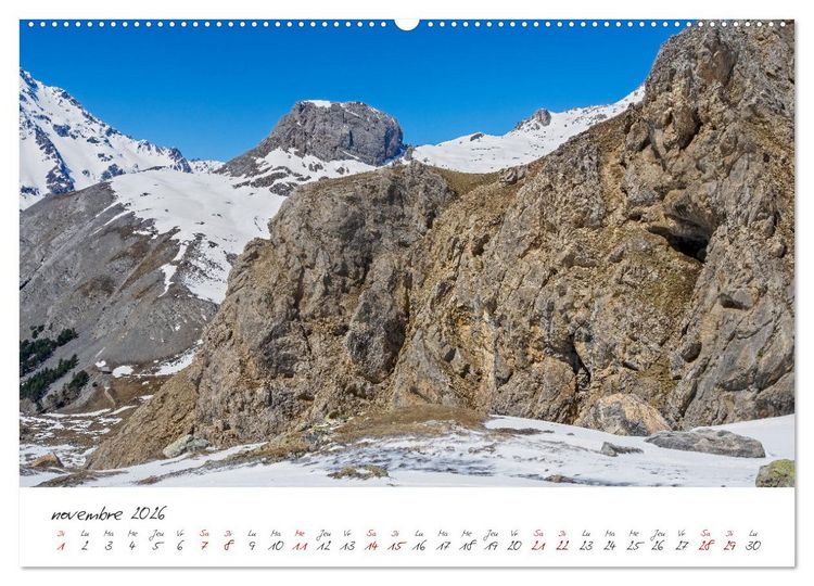 Produktbild: Les Hautes-Alpes sur les chemins des marmottes (Calendrier mural 2026 DIN A2 vertical), CALVENDO calendrier mensuel