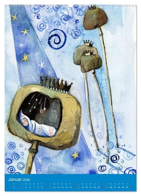 Produktbild: Im Elfenreich- Zauber und Magie der Elfen in sch&ouml;nen Aquarellen (hochwertiger Premium Wandkalender 2026 DIN A2 hoch), Kunstdruck in Hochglanz