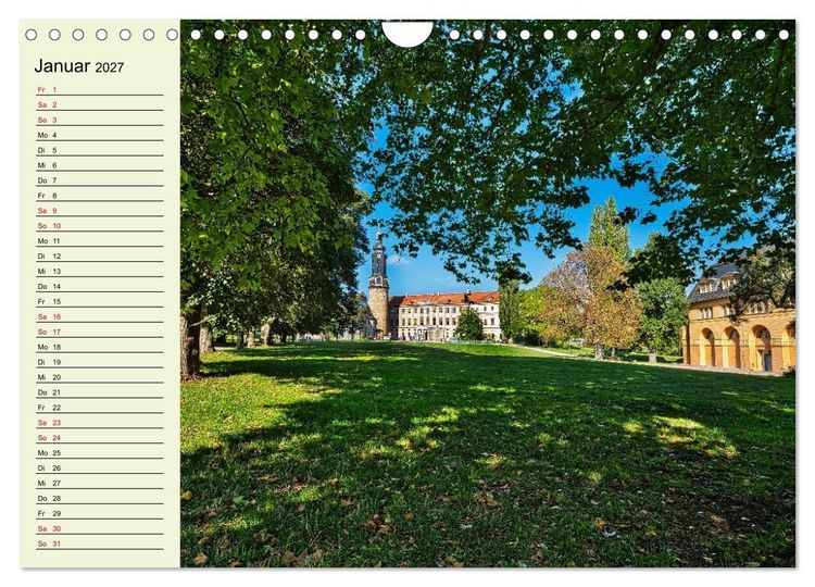 Produktbild: Weimar - Mit Plan durch das Jahr (Wandkalender 2027 DIN A4 quer), CALVENDO Monatskalender