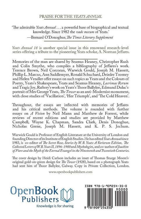 Produktbild: Yeats Annual No. 18