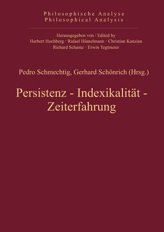 Produktbild: Persistenz, Indexikalit&auml;t, Zeiterfahrung