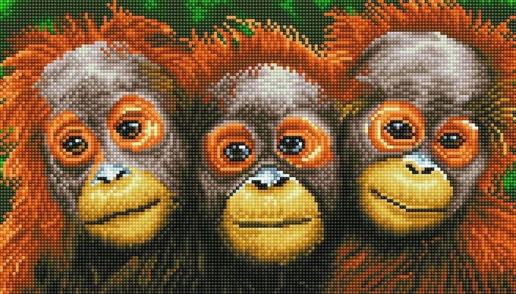Produktbild: DIAMOND DOTZ - Diamond Painting Orang Utans