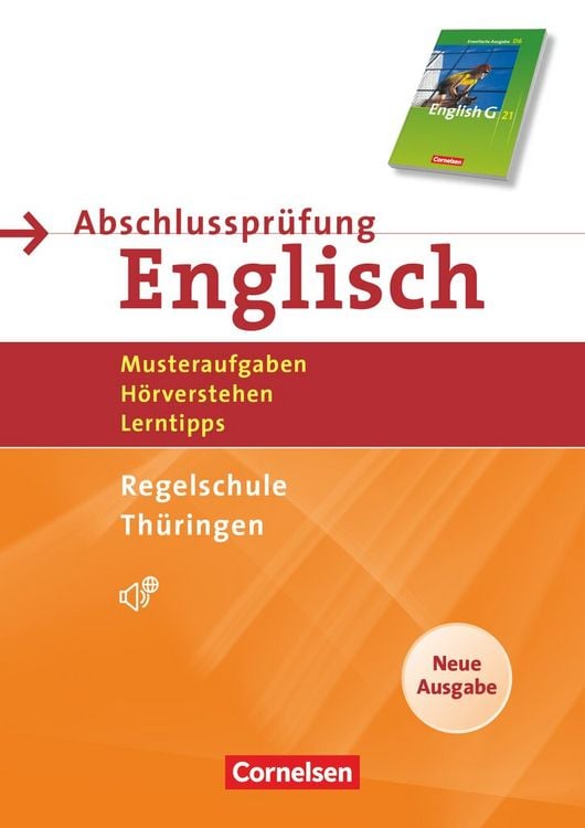 Produktbild: English G 21. 10. Schuljahr. Abschlusspr&uuml;fung Englisch. Arbeitsheft mit L&ouml;sungsheft und Audios online. Neue Ausgabe. Regelschule Th&uuml;ringen