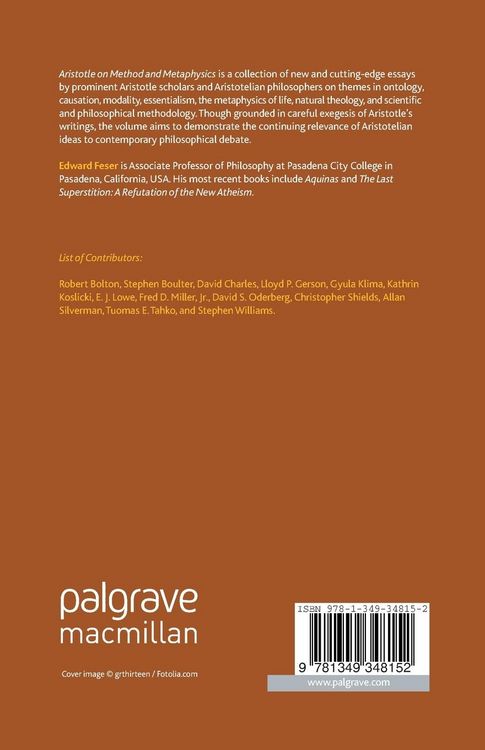 Produktbild: Aristotle on Method and Metaphysics