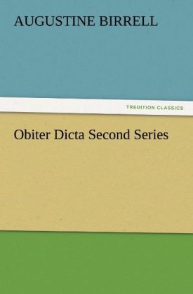 Produktbild: Obiter Dicta Second Series