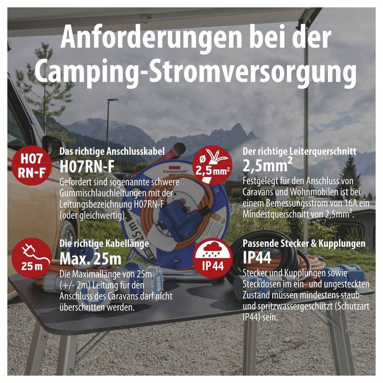 Produktbild: Brennenstuhl 1133910025 CEE Adapterkabel 230V 1St.