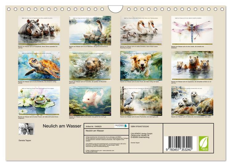Produktbild: Neulich am Wasser (Wandkalender 2026 DIN A4 quer), CALVENDO Monatskalender