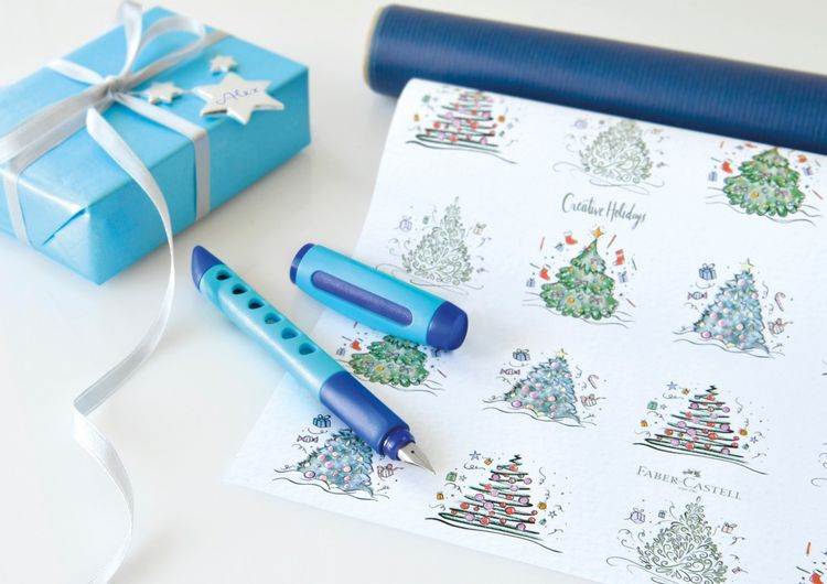 Produktbild: Faber-Castell F&uuml;ller Scribolino L blau Linksh&auml;nder