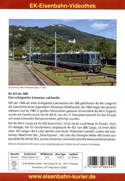 Produktbild: Re 4/4 der SBB - Eine erfolgreiche Schweizer Lokfamilie