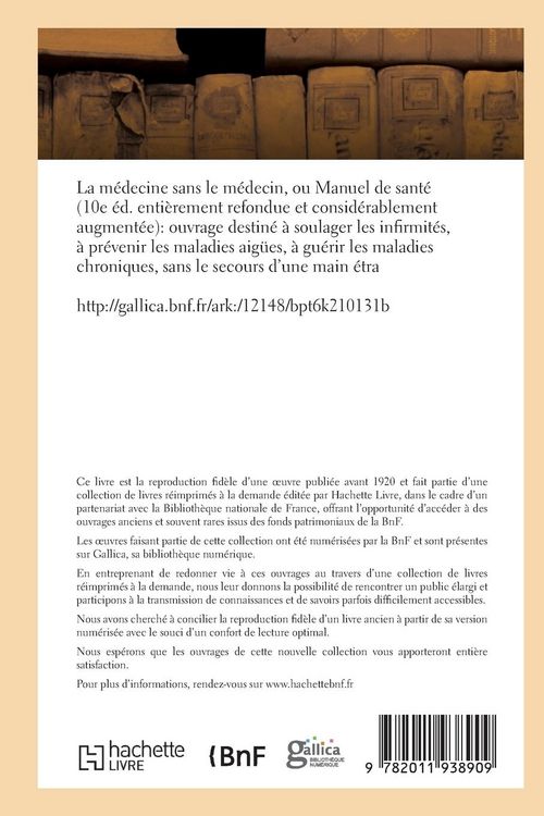 Produktbild: La M&eacute;decine Sans Le M&eacute;decin, Ou Manuel de Sant&eacute;