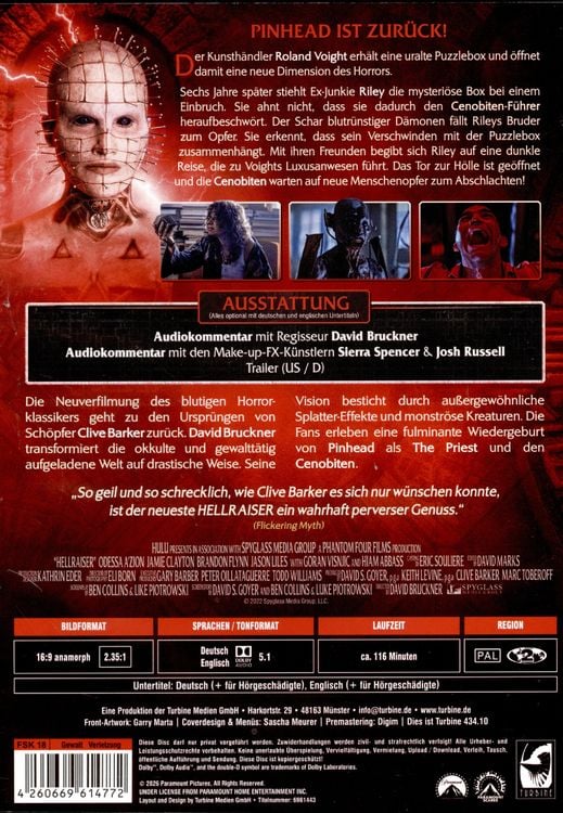 Produktbild: Hellraiser - Das Schloss zur H&ouml;lle