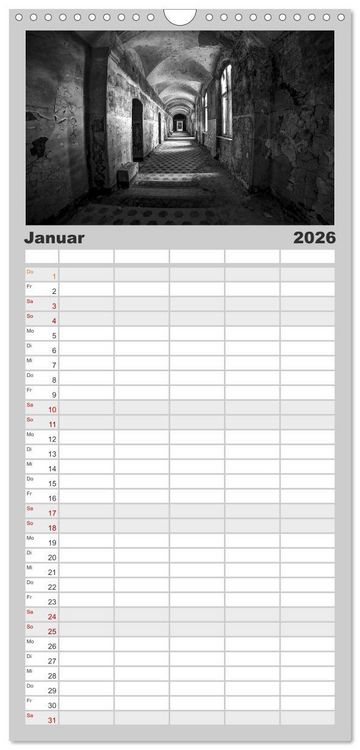 Produktbild: Familienplaner 2026 - Lost Beauty mit 5 Spalten (Wandkalender, 21 x 45 cm) CALVENDO