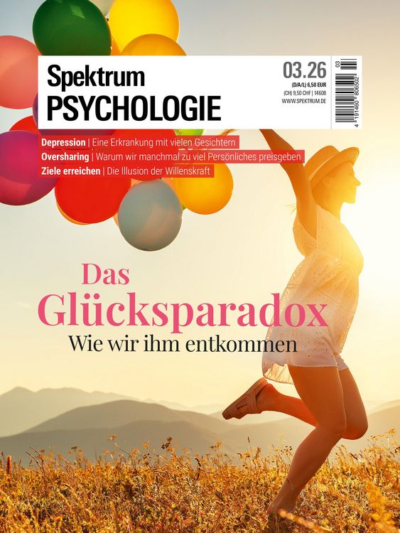 Produktbild: Spektrum Psychologie 3/2026 Das Gl&uuml;cksparadox