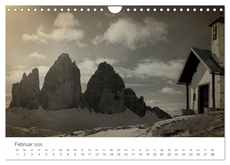 Produktbild: Drei Zinnen - S&uuml;dtirols Wahrzeichen (Wandkalender 2026 DIN A4 quer), CALVENDO Monatskalender