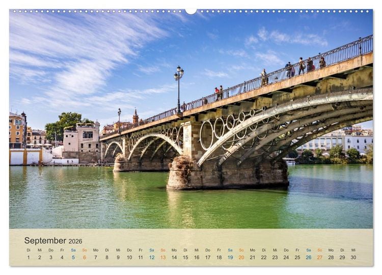 Produktbild: Sevilla - die andalusische Hauptstadt (hochwertiger Premium Wandkalender 2026 DIN A2 quer), Kunstdruck in Hochglanz