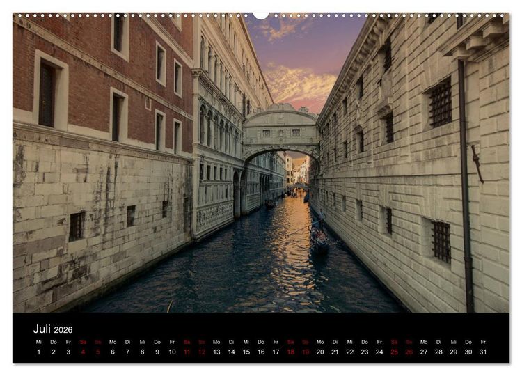 Produktbild: Momenti di Venezia - Venezianische Momente (Wandkalender 2026 DIN A2 quer), CALVENDO Monatskalender