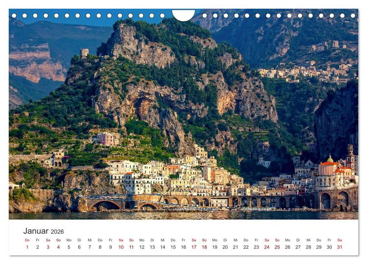 Produktbild: Amalfi K&uuml;ste - Italiens wundersch&ouml;ner K&uuml;stenabschnitt. (Wandkalender 2026 DIN A4 quer), CALVENDO Monatskalender