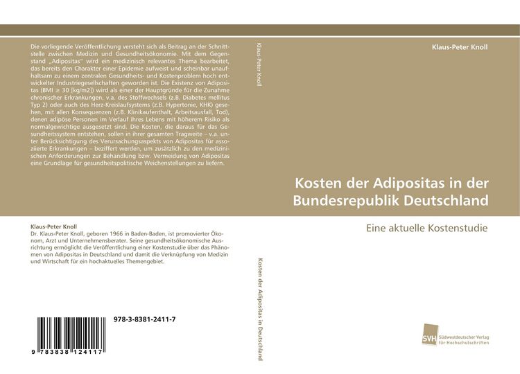 Produktbild: Kosten der Adipositas in der Bundesrepublik Deutschland