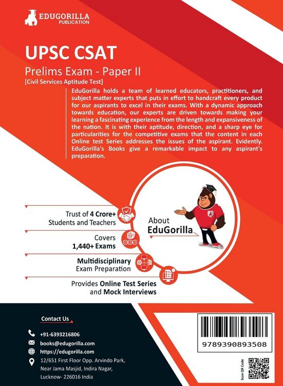 Produktbild: UPSC CSAT Prelims (Paper - 2) Book 2023 (English Edition) - Civil Services Aptitude Test - 8 Mock Tests and 3 Previous Year Papers with Free Access to