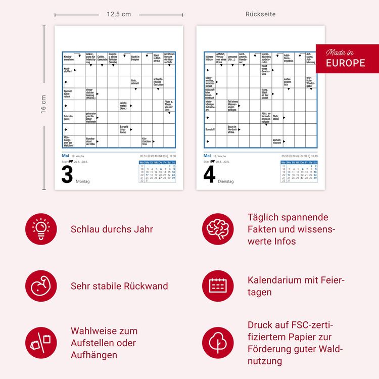 Produktbild: Kreuzwortr&auml;tsel Tagesabrei&szlig;kalender 2027