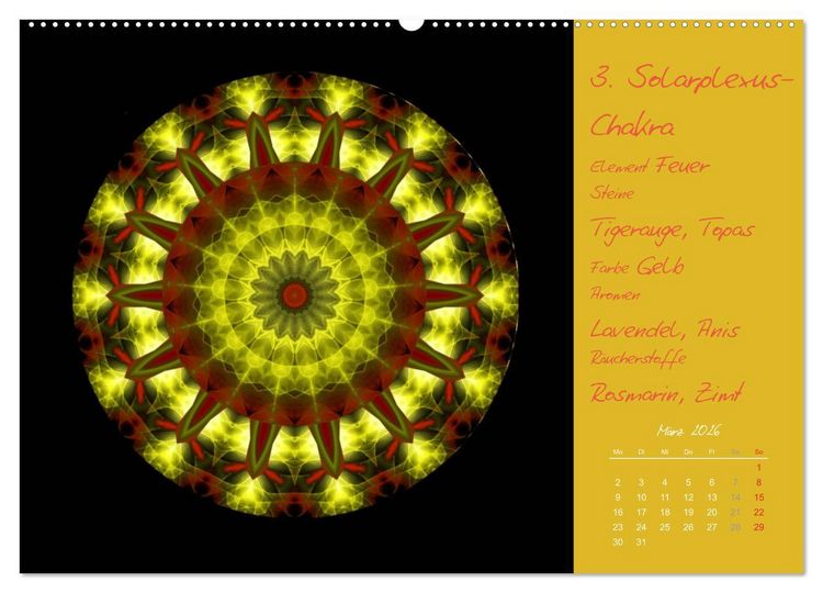 Produktbild: Kleine Chakrenlehre (Wandkalender 2026 DIN A2 quer), CALVENDO Monatskalender