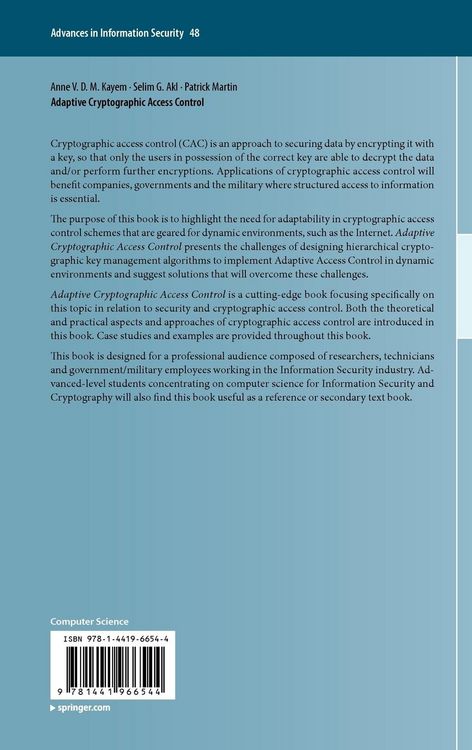 Produktbild: Adaptive Cryptographic Access Control