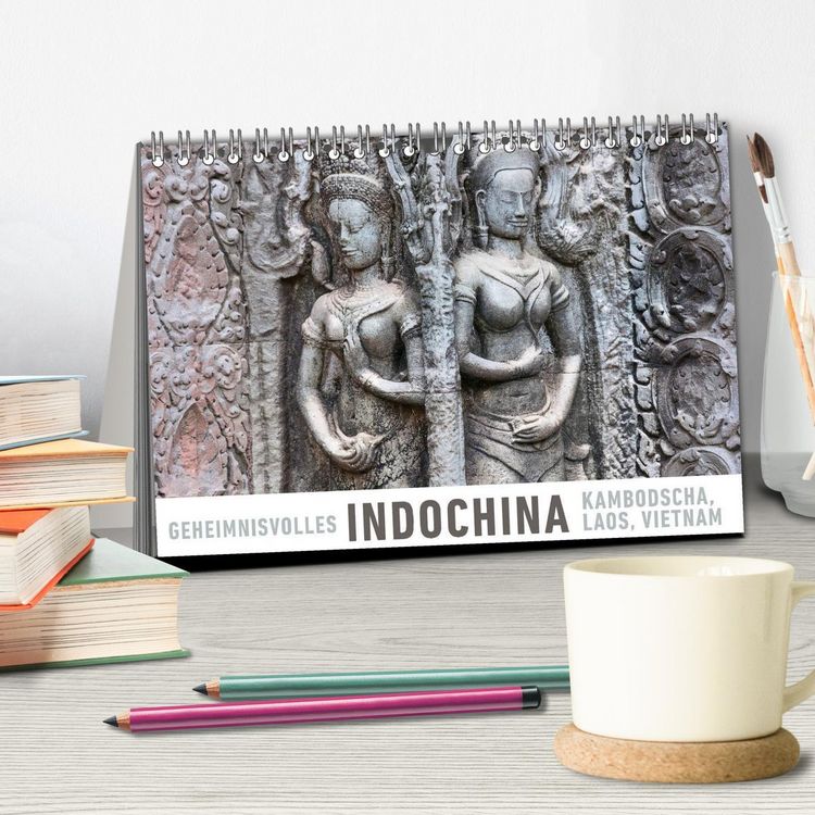 Produktbild: Geheimnisvolles Indochina Kambodscha, Laos, Vietnam (Tischkalender 2026 DIN A5 quer), CALVENDO Monatskalender