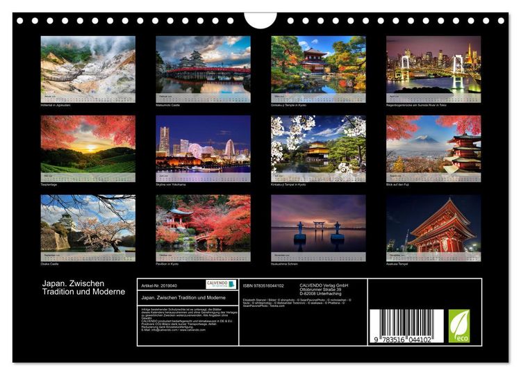 Produktbild: Japan. Zwischen Tradition und Moderne (Wandkalender 2026 DIN A4 quer), CALVENDO Monatskalender