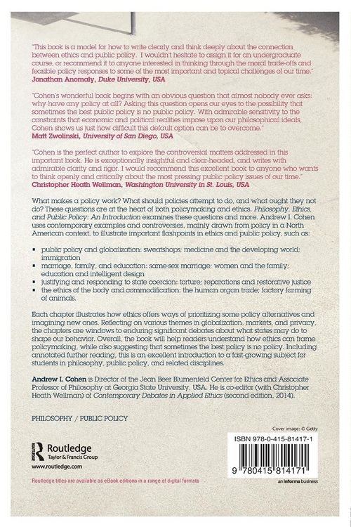 Produktbild: Philosophy, Ethics, and Public Policy