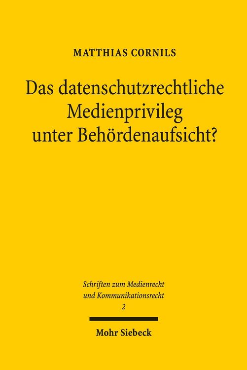 Produktbild: Das datenschutzrechtliche Medienprivileg unter Beh&ouml;rdenaufsicht?