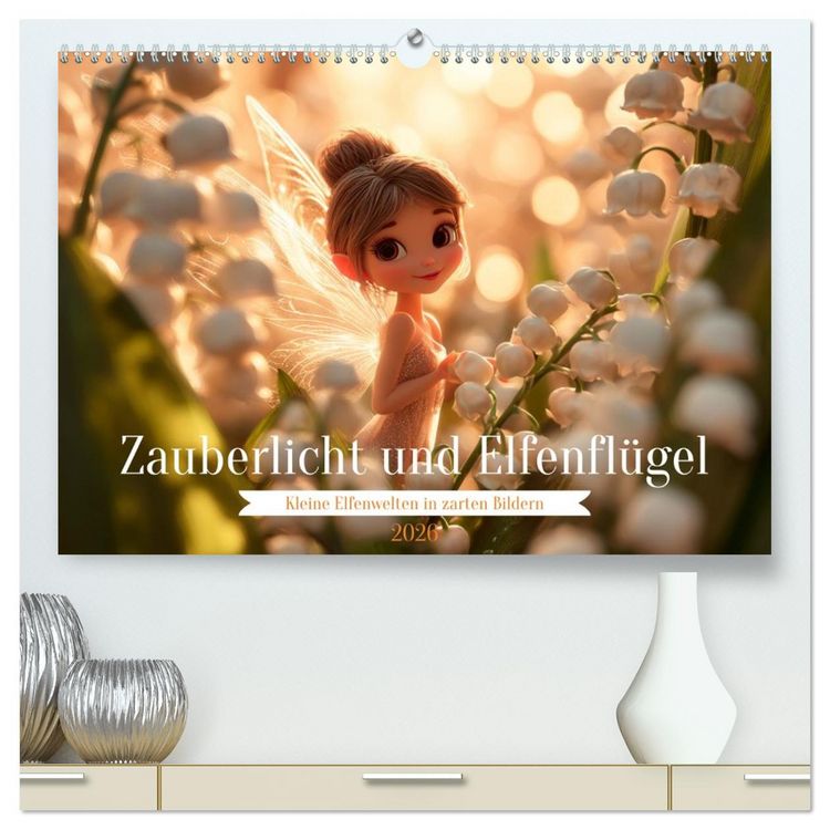 Produktbild: Zauberlicht und Elfenfl&uuml;gel (hochwertiger Premium Wandkalender 2026 DIN A2 quer), Kunstdruck in Hochglanz