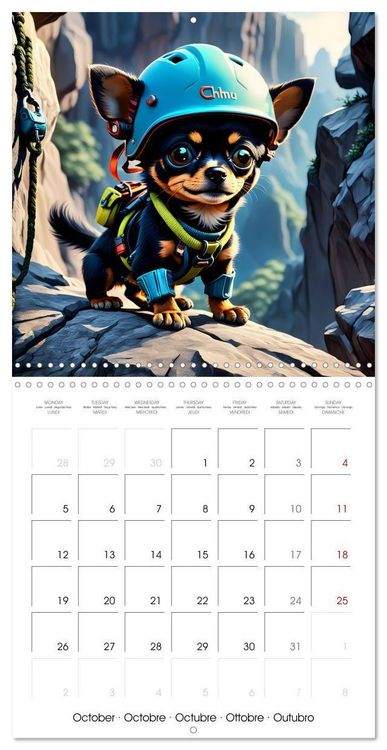 Produktbild: Outdoor adventure with an AI-Chihuahua (Wall Calendar 2026 12 &times; 12 Inch) CALVENDO 12 Month Wall Calendar