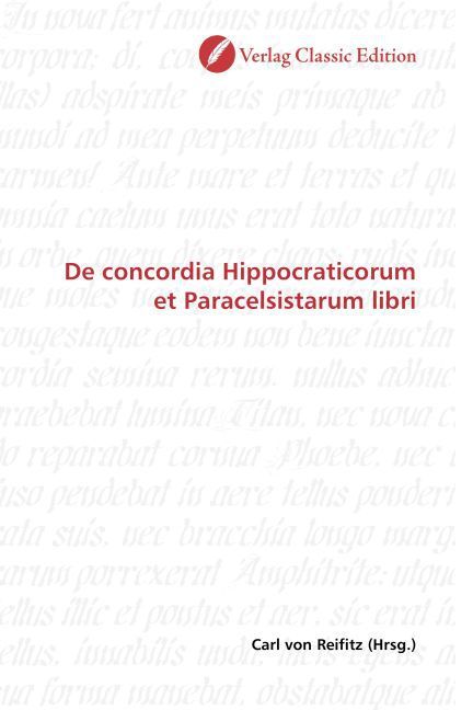 Produktbild: Concordia Hippocraticorum et Paracelsistarum libri