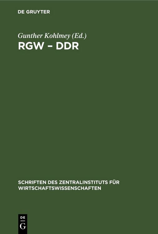 Produktbild: RGW &ndash; DDR