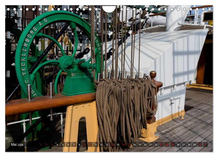 Produktbild: Letztes deutsches Vollschiff DAS SCHULSCHIFF DEUTSCHLAND (Wandkalender 2026 DIN A4 quer), CALVENDO Monatskalender