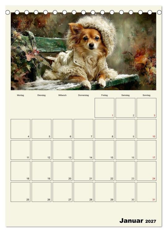Produktbild: Schnuten im Herbstlicht. Kleine Hunde in stillen Momenten (Tischkalender 2027 DIN A5 hoch), CALVENDO Monatskalender