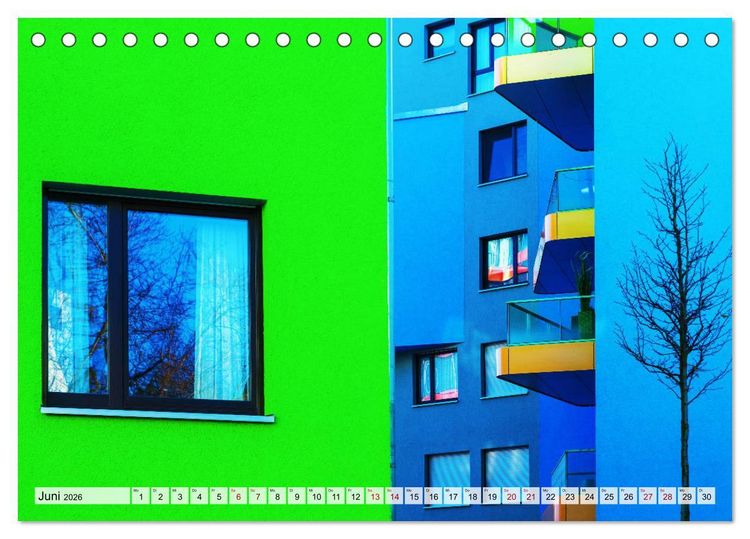 Produktbild: Architektur treibt's bunt (Tischkalender 2026 DIN A5 quer), CALVENDO Monatskalender