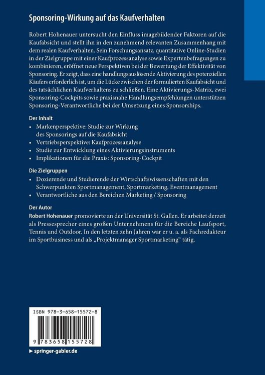 Produktbild: Sponsoring-Wirkung auf das Kaufverhalten