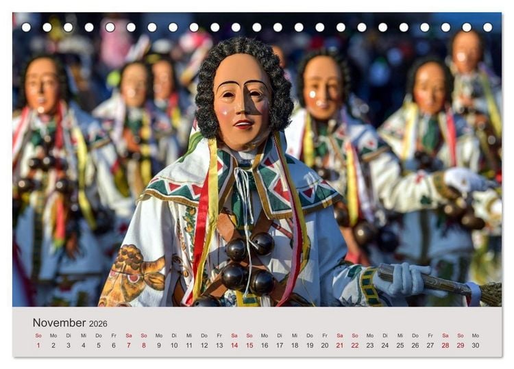Produktbild: Narri 2026 Bilder der Schw&auml;bisch-Alemannischen Fasnet (Tischkalender 2026 DIN A5 quer), CALVENDO Monatskalender