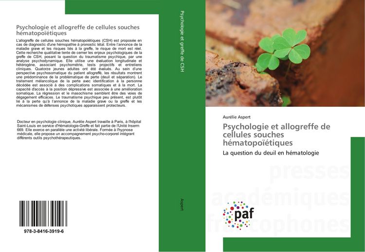 Produktbild: Psychologie et allogreffe de cellules souches h&eacute;matopo&iuml;&eacute;tiques