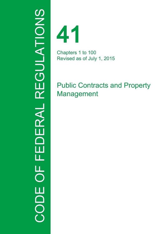 Produktbild: Code of Federal Regulations Title 41, Volume 1, July 1, 2015