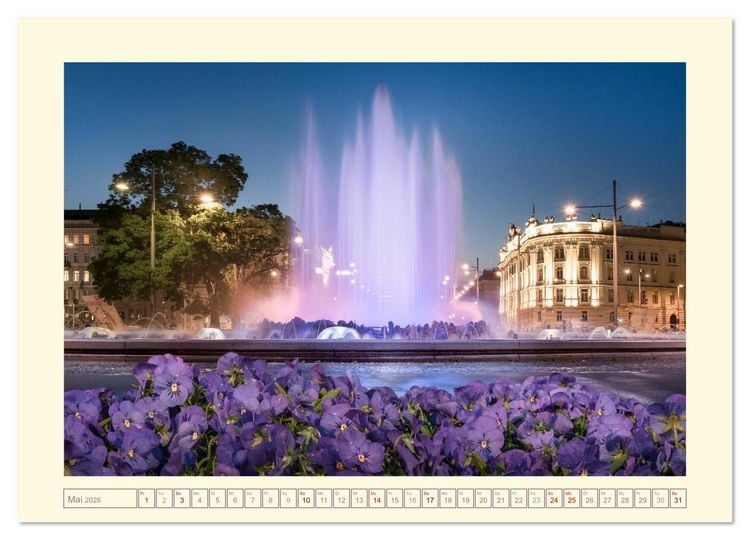 Produktbild: An der sch&ouml;nen blauen Donau - Ein Spaziergang in Wien (Wandkalender 2026 DIN A4 quer), CALVENDO Monatskalender