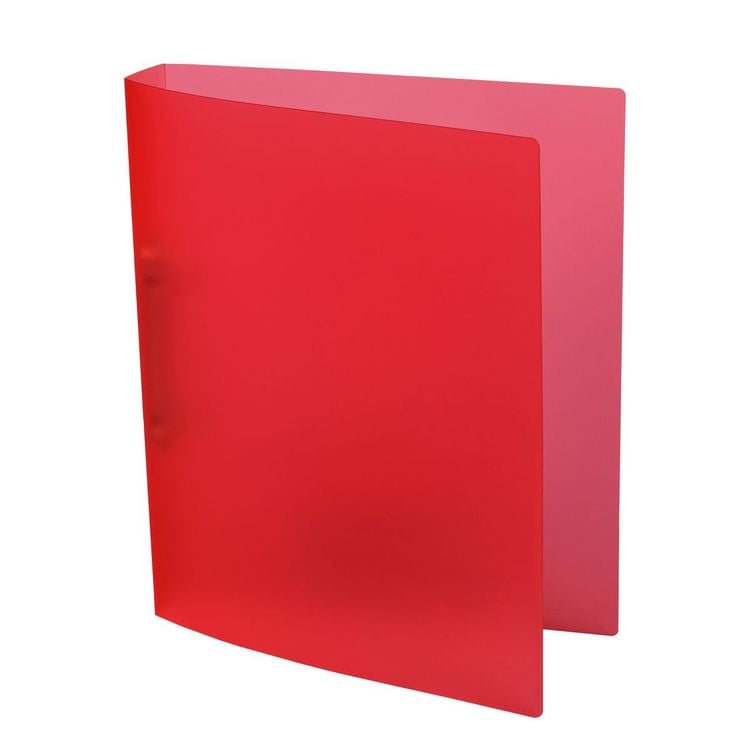 Produktbild: Idena Ringbuch PP 2 Ringe 35mm transluzent rot DIN A4