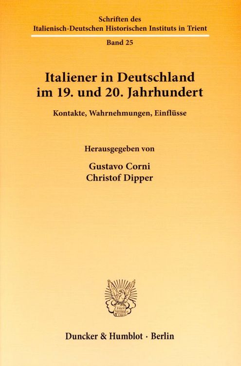 Produktbild: Italiener in Deutschland im 19. und 20. Jahrhundert.