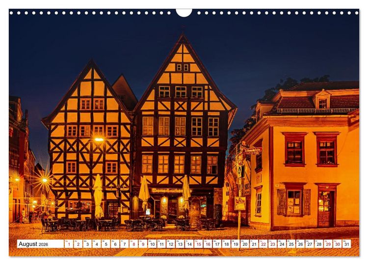 Produktbild: Rund um die Kr&auml;merbr&uuml;cke - Ein St&uuml;ck Mittelalter in Erfurt (Wandkalender 2026 DIN A3 quer), CALVENDO Monatskalender