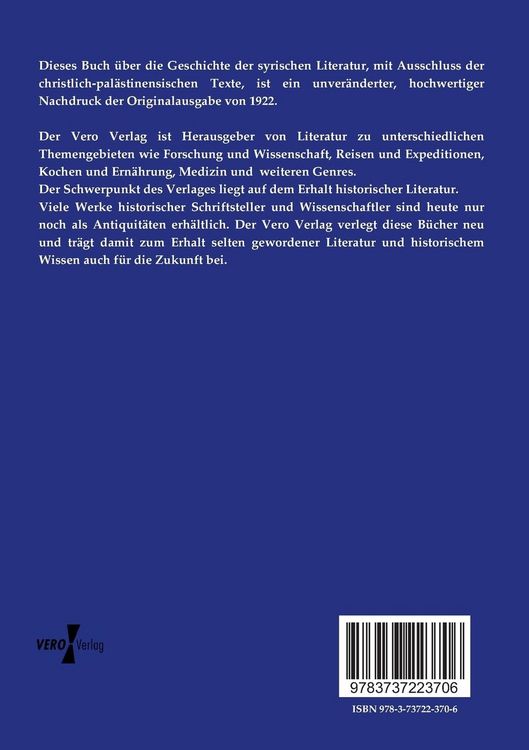 Produktbild: Geschichte der syrischen Literatur