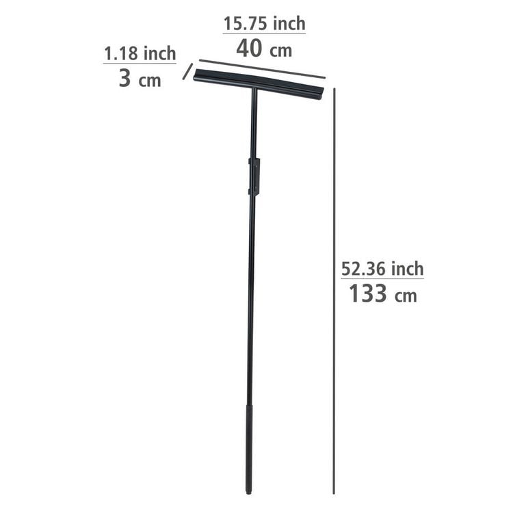 Produktbild: Edelstahl Boden-und Fensterwischer Mod. Rosole Schwarz, 40 cm Wischbreite