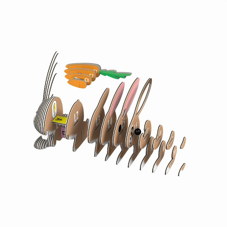 Produktbild: EUGY - 3D Bastelset Hase